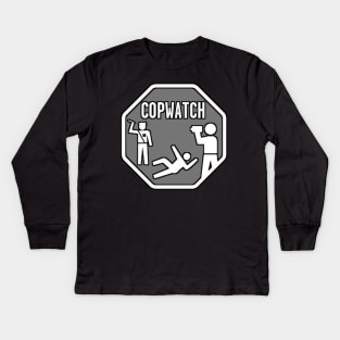 Cop Watch Grey Kids Long Sleeve T-Shirt